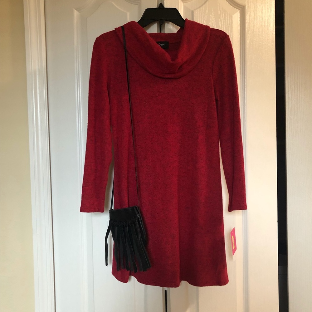 I.N. Girl Red Dress and Black Crossbody 2 pc set